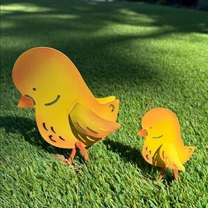 Easter fun - Yellow Metal Chick figurines